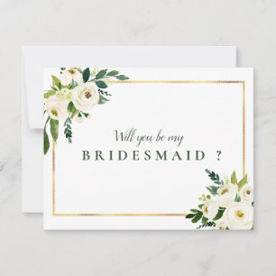 Remerciements floral serez-vous ma carte de demoiselle d'honneur