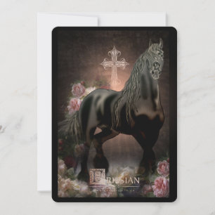 Remerciements Friesian In Heaven - Carte de voeux