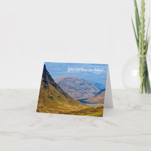 Remerciements Glen Coe, Écosse Carte de voeux
