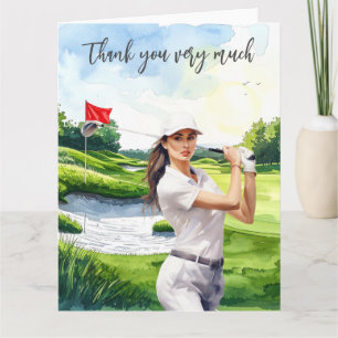 Remerciements Golf Fairway Gratitude : Carte de Remerciement