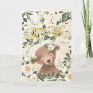 Remerciements gros ours câliner envoyer une carte de câlin
