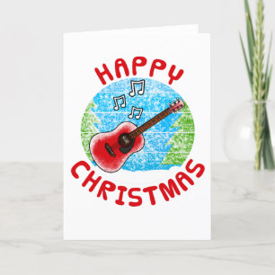 Remerciements Guitare acoustique Carte de Noël Guitariste Musici