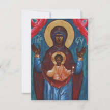 Icône de la Vierge Byzantine carte sainte | Ave Ma