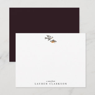 Remerciements Illustration minimaliste d'oiseaux, carte de bille