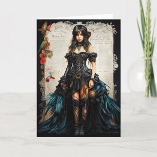 Remerciements Imaginaire Gothique Carte de voeux pour fille