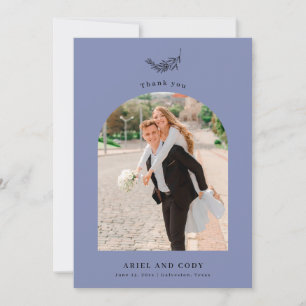 Remerciements Indigo   Boho Arch Mariage Photo Carte de remercie