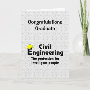 Remerciements Ingénieur civil intelligent Carte de fin d'études