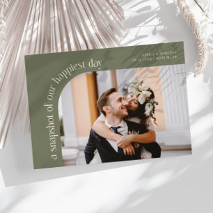 Remerciements Instantané du jour le plus heureux Carte de photo