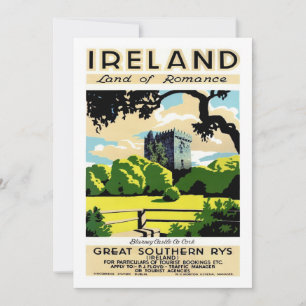 Remerciements Irlande Château de Blarney 5x7 Grande Carte Postal