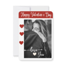 Je t'aime carte photo de la Saint Valentin