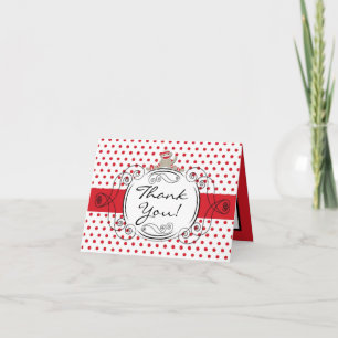 Remerciements Jouet à singe à soie rouge Polkadot Carte de remer