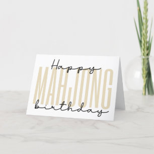 Remerciements Joyeux anniversaire du mahjong Carte de remercieme