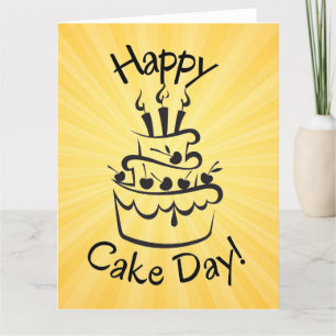 Remerciements Joyeux Carte pour notes de la journée du gâteau