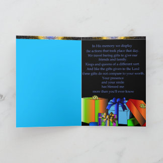 Remerciements La carte de Noël des trois sages hommes