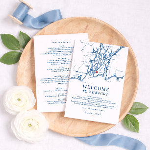 Remerciements La carte d'itinéraire du week-end de mariage Bohli