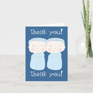 Remerciements La double la joie ! Carte pour notes jumeau de