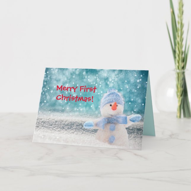 REMERCIEMENTS LA PREMIÈRE CARTE DE NOËL DE BÉBÉ (Devant)