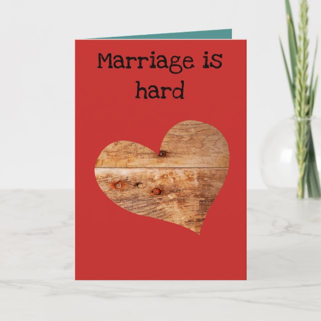 Remerciements Le mariage est une carte de voeux difficile (Devant)