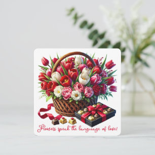 Remerciements Les Fleurs Parlent - Carte de la Saint-Valentin
