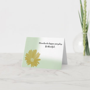 Remerciements Les Miracles se produisent tous les jours Carte de