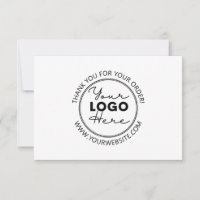 Logo d'entreprise personnalisé Carte de remercieme