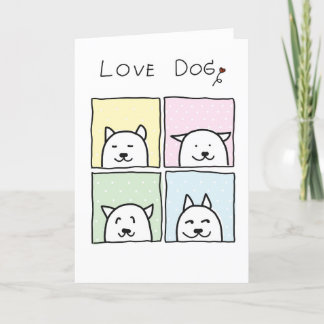 Remerciements "Love Dogs" Carte de voeux pour. aimé