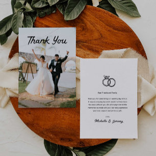 Remerciements Main tirée Meilleur jour jamais Mariage Carte de r