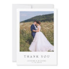 Mariage photo moderne simple Carte de remerciement