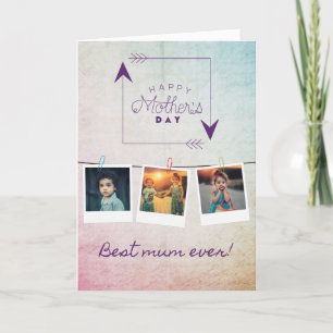 Remerciements Meilleure mère toujours Carte photo de la fête des