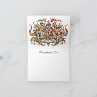 Remerciements Memento Vivere, Se souvenir de vivre, Carte de din