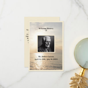 Remerciements Mémorial funéraire Océanique De La Famille Carte d