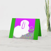 Mignonne lapin de Pâques avec carte de fleurs