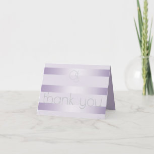 Remerciements   Monogramme Lilac Shimmer Stripes