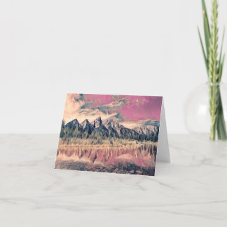 Remerciements Montagnes Teton avec carte de réflexion