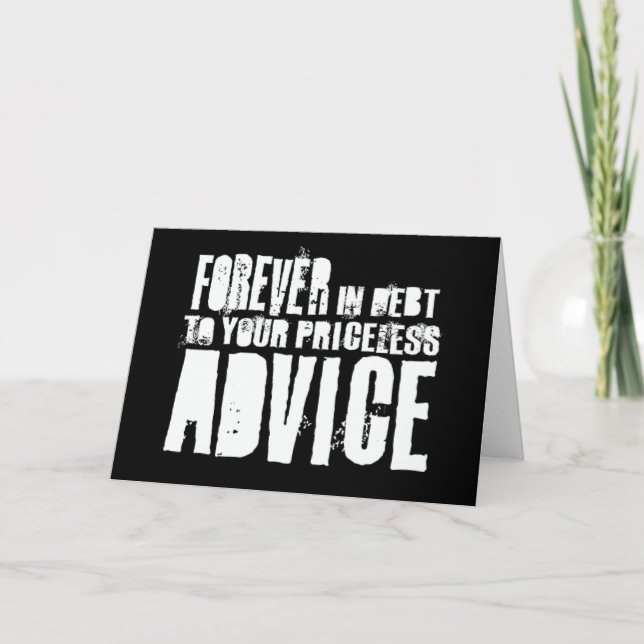 Remerciements Nirvana Lyrics carte de voeux (Devant)