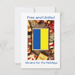 Remerciements Noël en Ukraine, carte de Noël