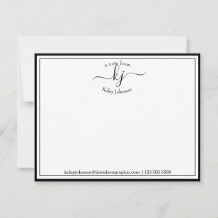 Remerciements Noir personnalisé   À Partir Du Bureau De La Carte