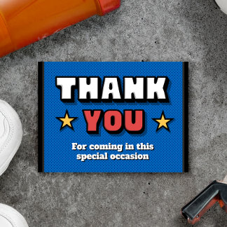 Remerciements Notre petite recrue est en route - Carte de remerc