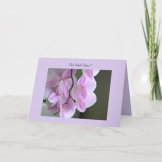 Remerciements Obtenez bientôt la carte de voeux avec orchidée