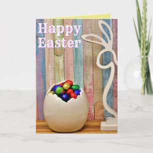 Remerciements Oeufs colorés Bonne carte de Pâques