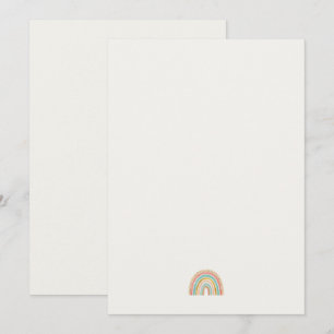 Remerciements Papier arc-en-ciel minimaliste   Carte de note mod