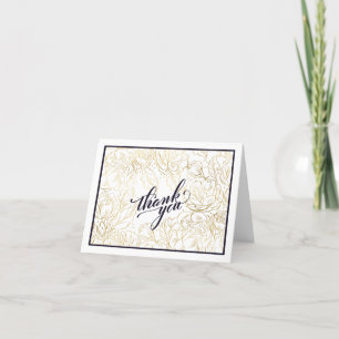 Remerciements Peachy Knock Out Rose or plié Carte de remerciemen