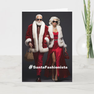 Remerciements Père Noël est une carte de vacances fashionista