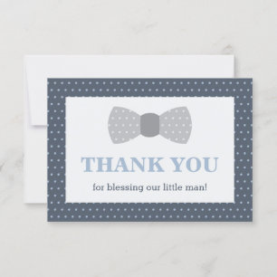 Remerciements Petit Homme Carte de remerciements, bleu marine, g