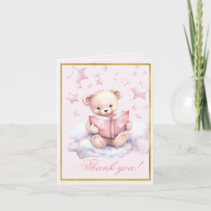Remerciements Peuvent Bearly Wait Baby shower plié Carte de reme