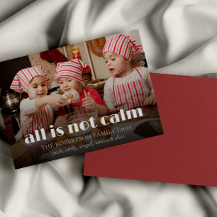 Remerciements Photo Amusante Tout N'Est Pas Calme Carte De Noël