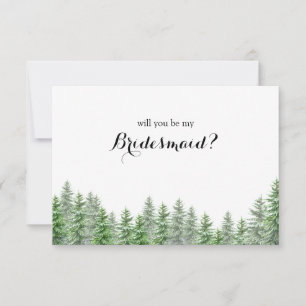 Remerciements Pine Tree Seras-Tu Ma Carte De Proposition D'Époux