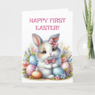 REMERCIEMENTS PREMIÈRE CARTE DE PÂQUES DE BUNNY