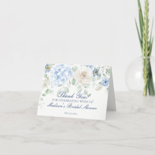 Remerciements Quelque chose de bleu Floral Hydrangea Carte de re