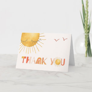 Remerciements Rayon de Soleil   Carte de Remerciement Boho Été